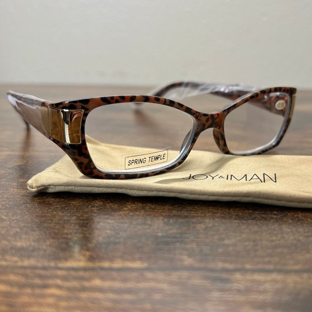 Joy Mangano & Iman Reading Glasses +2.50 Readers Tortoise Shell Stylish New